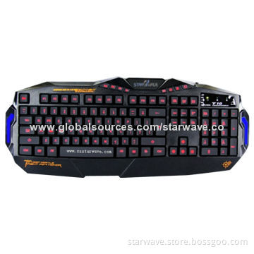 Wired Gaming Keyboard with Dustproof Design and Waterproof